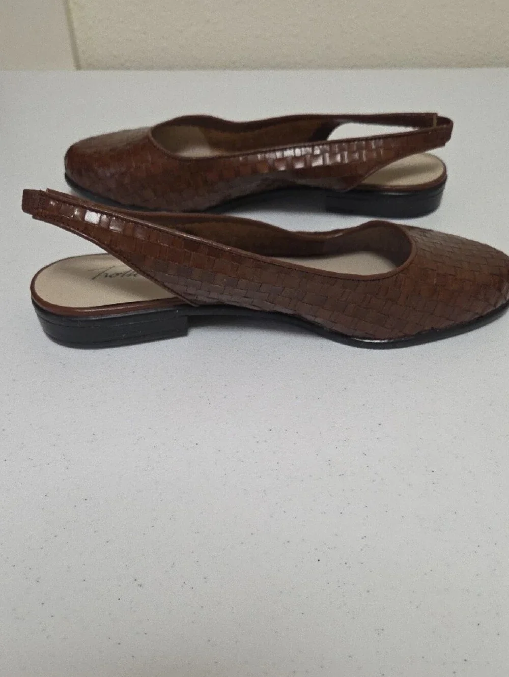 Trotters leather woven